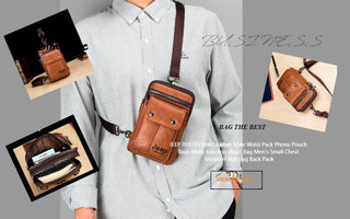 JEEP BULUO Brand Fashion Sling Bags High Quality Men Bags Split Leather Large Size Shoulder Crossbody Bag For Young Man