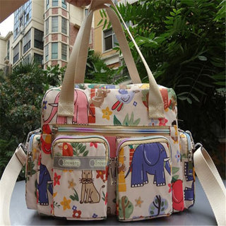 Ladies LargeCapacity Waterproof Tote Bag Flower