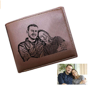 Engraved Wallets Men Short Purse