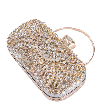 Diamond Evening Metal Clutch bag