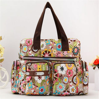 Ladies LargeCapacity Waterproof Tote Bag Flower