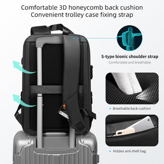 Fenruien Brand Laptop Backpack Anti-theft Waterproof School Backpacks USB Charging Men Business Travel Bag Backpack New Design