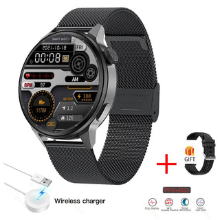 New 390*390 HD Screen NFC Smart Watch Men Bluetooth Call Sport GPS Track Watch Custom Dial Heart Rate ECG PPG Smartwatch For Men