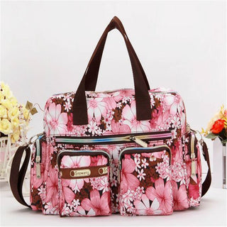 Ladies LargeCapacity Waterproof Tote Bag Flower