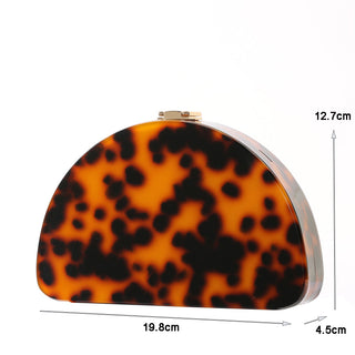 Semicircle Acrylic Wallet Women Evening Clutches Design Bag