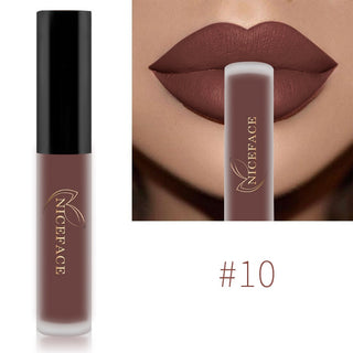 NICEFACE Lip Gloss Nude Matte Liquid Lipstick Lipgloss Waterproof Lip