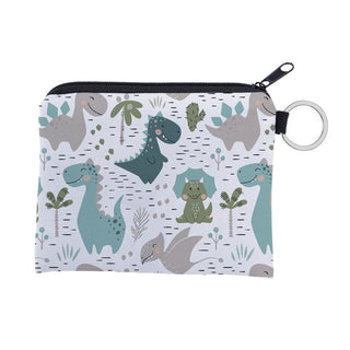 Cute dinosa printing waterproof Purse Card Key Pouch Small Zipper Coin Purse Card