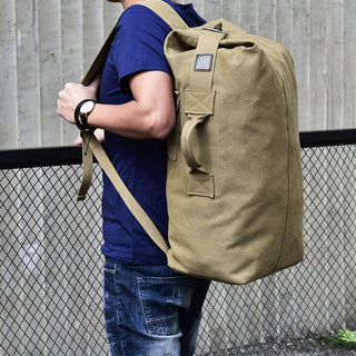 Large Man Travel Bag Mountaineering Backpack Male Luggage Canvas Bucket Shoulder Army Bags For Boys Men Backpacks mochilas XA88C