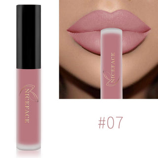 NICEFACE Lip Gloss Nude Matte Liquid Lipstick Lipgloss Waterproof Lip