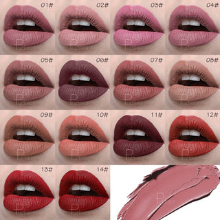 Pudaier Matte Lipstick Waterproof Lip Makeup 26 Colors Long Lasting Moisturizer Lip Tint Korean Black Velvet Nude Matte Lipstick