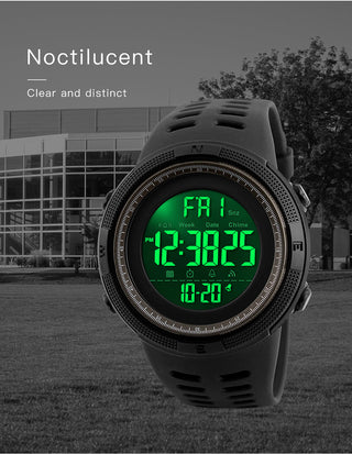 SKMEI Fashion Outdoor Sport Watch Men Multifunction Watches Alarm Clock Chrono 5Bar Waterproof Digital Watch reloj hombre 1251 ALODIA STORE