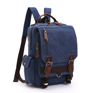 Scione Small Canvas Backpack Men Travel Back Pack Multifunctional Shoulder Bag Women Laptop Rucksack School Bags Female Daypack