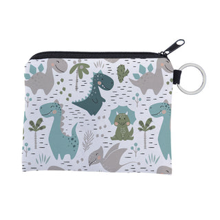 Cute dinosa printing waterproof Purse Card Key Pouch Small Zipper Coin Purse Card