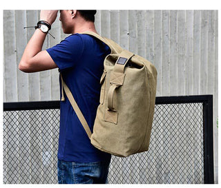 Large Man Travel Bag Mountaineering Backpack Male Luggage Canvas Bucket Shoulder Army Bags For Boys Men Backpacks mochilas XA88C