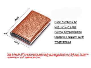 Custom Made Aluminum Metal Leather Antitheft