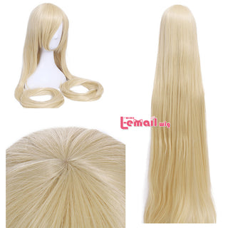 Perruca L-email pèl sintètic de 60 polzades i 150 cm de llarg Perruca rossa Chobits Chi Perruques de cosplay recte beix negre Perruca de cosplay de Halloween