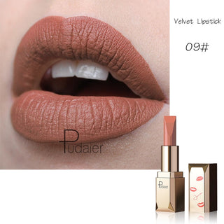 Pudaier Matte Lipstick Waterproof Lip Makeup 26 Colors Long Lasting Moisturizer Lip Tint Korean Black Velvet Nude Matte Lipstick