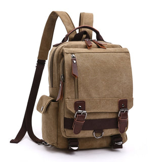 Scione Small Canvas Backpack Men Travel Back Pack Multifunctional Shoulder Bag Women Laptop Rucksack School Bags Female Daypack