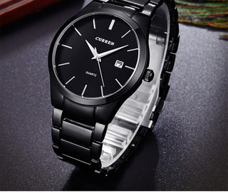 CURREN Top Brand Luxury Fashion Simple Men Watches Slim Steel Strap Waterproof Watch for Man Quartz Business Watch Clock 8106