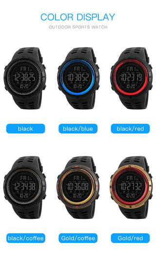 SKMEI Fashion Outdoor Sport Watch Men Multifunction Watches Alarm Clock Chrono 5Bar Waterproof Digital Watch reloj hombre 1251 ALODIA STORE