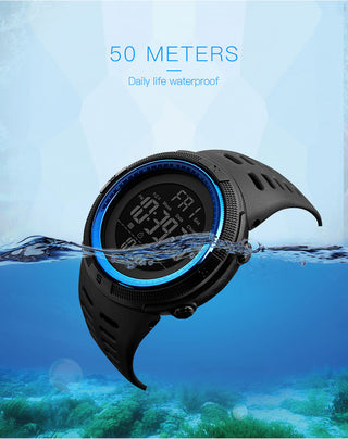 SKMEI Fashion Outdoor Sport Watch Men Multifunction Watches Alarm Clock Chrono 5Bar Waterproof Digital Watch reloj hombre 1251 ALODIA STORE