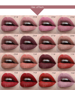 Pudaier Matte Lipstick Waterproof Lip Makeup 26 Colors Long Lasting Moisturizer Lip Tint Korean Black Velvet Nude Matte Lipstick