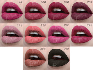 Pudaier Matte Lipstick Waterproof Lip Makeup 26 Colors Long Lasting Moisturizer Lip Tint Korean Black Velvet Nude Matte Lipstick