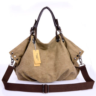 Women Canvas Messenger Bags Female Crossbody Bags Solid Shoulder Bag Fashion Casual Designer Female Handbag Large Capacity Tote