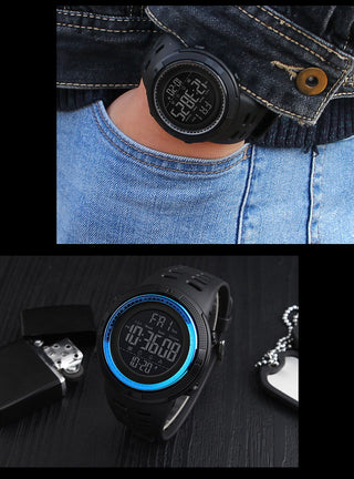 SKMEI Fashion Outdoor Sport Watch Men Multifunction Watches Alarm Clock Chrono 5Bar Waterproof Digital Watch reloj hombre 1251 ALODIA STORE