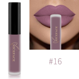 NICEFACE Lip Gloss Nude Matte Liquid Lipstick Lipgloss Waterproof Lip