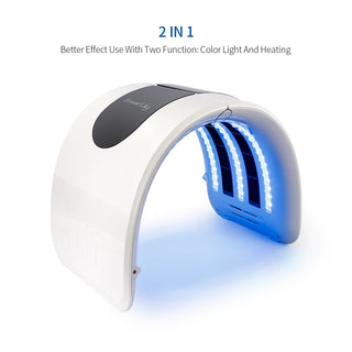 2 EN 1 plegable 7 colors LED Photon 30-60 ℃ Calefacció Threapy màscara facial i corporal Màquina de saló Ús domèstic Rejoveniment de la pell Acne Cura de la pell