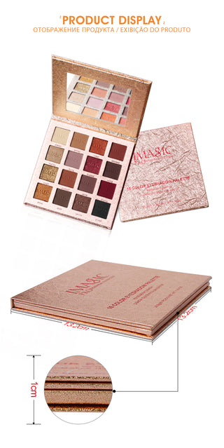 IMAGIC New Arrival Eyeshadow 16 Color Makeup Palette Matte