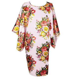 Sexy Female Silk Rayon Robe Bath Gown Nightgown Summer Casual Home Dress Printed Loose Sleepwear Plus Size Nightwear Bathrobe