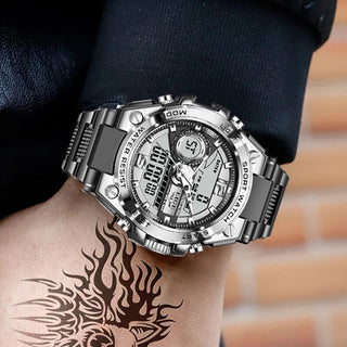 LIGE Digital Men Military Watch 50m Waterproof Wristwatch LED Quartz Clock Sport Watch Male Big Watches Men Relogios Masculino ALODIA STORE