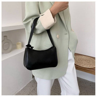 Fashion Design Women Small  Handbags Soft PU Leather Ladies Armpit Shoulder Bags Vintage Simple Girls Clutch Purse Tote