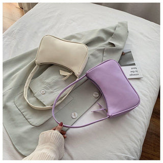 Fashion Design Women Small  Handbags Soft PU Leather Ladies Armpit Shoulder Bags Vintage Simple Girls Clutch Purse Tote