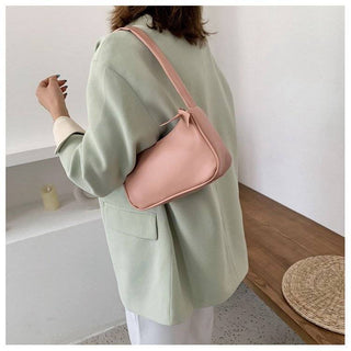 Fashion Design Women Small  Handbags Soft PU Leather Ladies Armpit Shoulder Bags Vintage Simple Girls Clutch Purse Tote