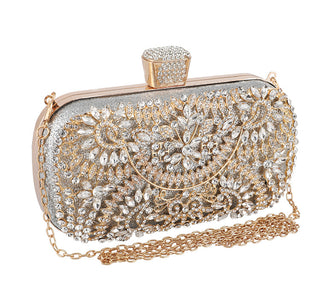 Diamond Evening Metal Clutch bag