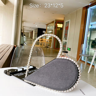 Luxury Colored Diamond Half Moon Women Purses and Handbags Evening Bag Serpentine Designer Party Clutch Bag Chic Wedding Bag