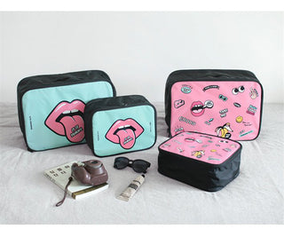 New Travel Cartoon Cosmetic Bag Portable Women Makeup Cases Large Capacity