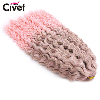 Pell sintètic Ariel Curl Water Weave Passion Twist Trenes de ganxet Extensions de cabell Ombre Blonde Pink Trend Hair Per a dones