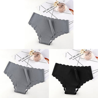 VDOGRIR 3Pcs/Lot Sexy Women&#39;s Mid Rise Panties Set Underwear Seamless Solid Color Briefs Comfortable Underpants Lady Lingerie