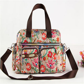 Ladies LargeCapacity Waterproof Tote Bag Flower