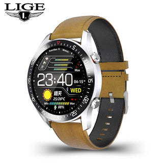 LIGE New Steel Band Digital Watch Men Sport Watches Electronic LED Male Wrist Watch For Men Clock Waterproof Bluetooth Hour+box