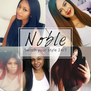 Noble Synthetic Lace Front Wig Long Kinky Straight Baby Hair 26 Inch Wigs For Black Women 0mbre wig Lace Front Synthetic Wigs