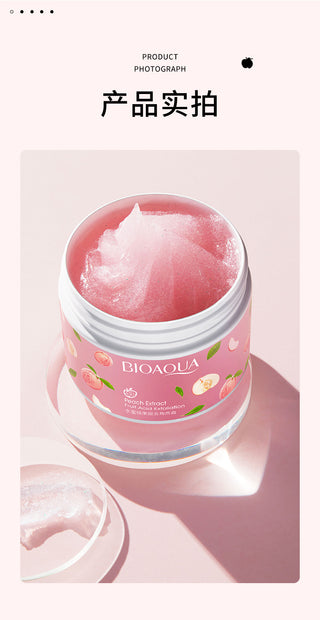 Bioaqua Peach fruit acid scrub clean pore water tender moist improve dry moisture to keratin