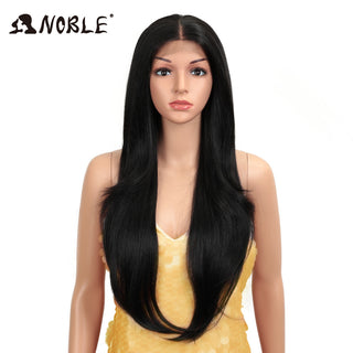 Noble Hair Synthetic Lace Front Wig Long straight 28 Inch Lace Wig Ombre Blonde Wig Heat Resistant Wigs For Women Lace Front Wig