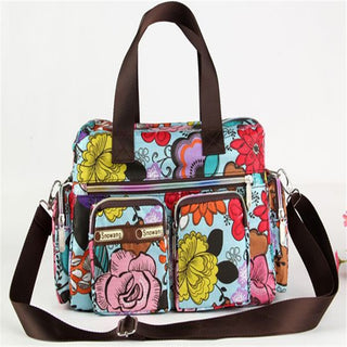 Ladies LargeCapacity Waterproof Tote Bag Flower