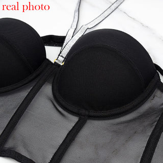 Echonight Sequin Lingerie Set Sexy Push up Women's Underwear Set Lace Bra 3 Piece Set Padded Bra and Thong Lingerie Dropshipping