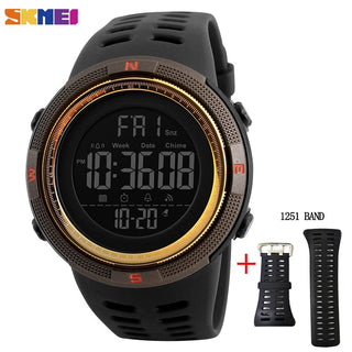 SKMEI Fashion Outdoor Sport Watch Men Multifunction Watches Alarm Clock Chrono 5Bar Waterproof Digital Watch reloj hombre 1251 ALODIA STORE